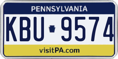PA license plate KBU9574