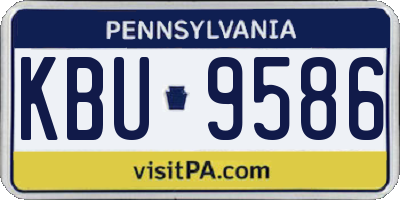 PA license plate KBU9586