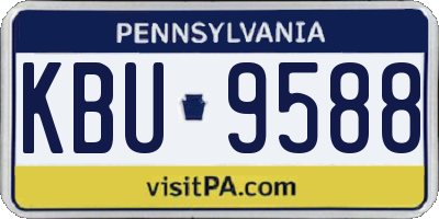 PA license plate KBU9588