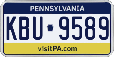 PA license plate KBU9589