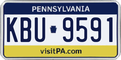 PA license plate KBU9591