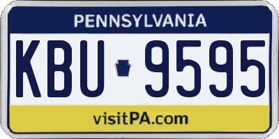PA license plate KBU9595