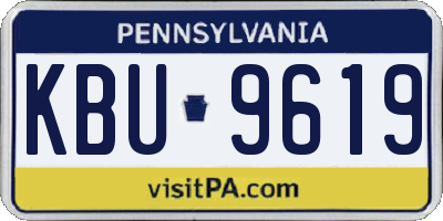 PA license plate KBU9619