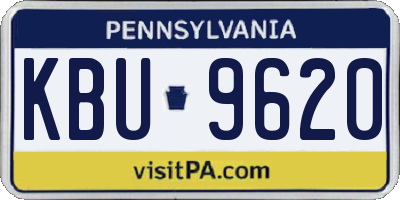 PA license plate KBU9620