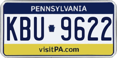PA license plate KBU9622