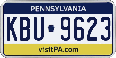 PA license plate KBU9623