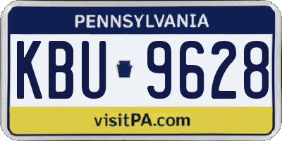 PA license plate KBU9628