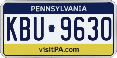 PA license plate KBU9630