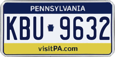PA license plate KBU9632