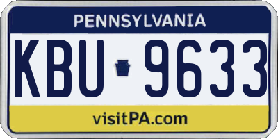 PA license plate KBU9633