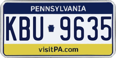 PA license plate KBU9635