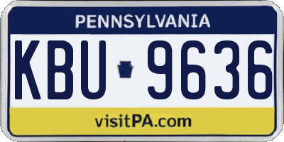 PA license plate KBU9636