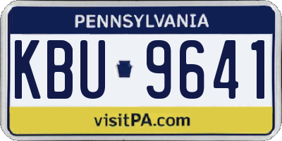 PA license plate KBU9641