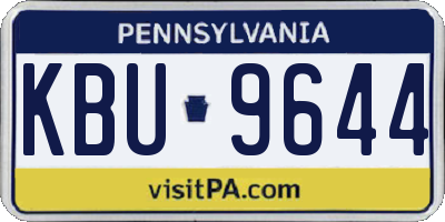 PA license plate KBU9644