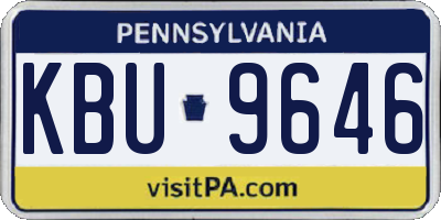 PA license plate KBU9646