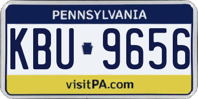 PA license plate KBU9656