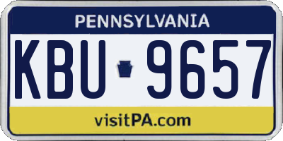 PA license plate KBU9657