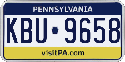 PA license plate KBU9658