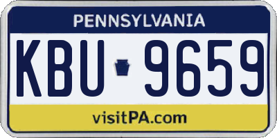 PA license plate KBU9659