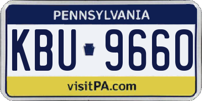 PA license plate KBU9660