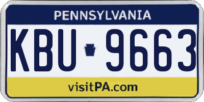 PA license plate KBU9663