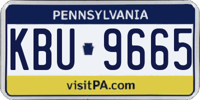 PA license plate KBU9665