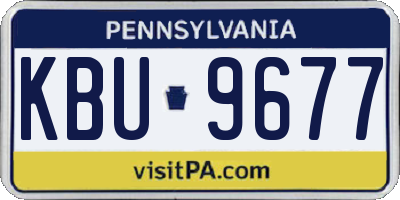 PA license plate KBU9677