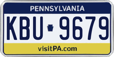 PA license plate KBU9679
