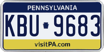 PA license plate KBU9683