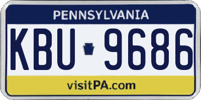 PA license plate KBU9686