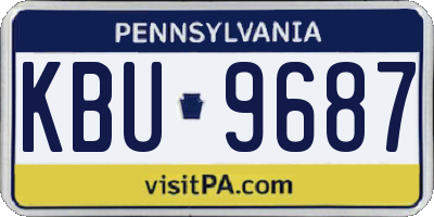 PA license plate KBU9687