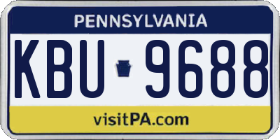 PA license plate KBU9688