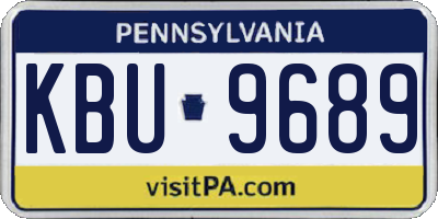 PA license plate KBU9689