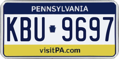 PA license plate KBU9697