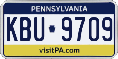 PA license plate KBU9709