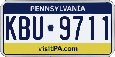 PA license plate KBU9711