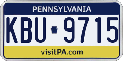 PA license plate KBU9715