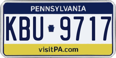 PA license plate KBU9717