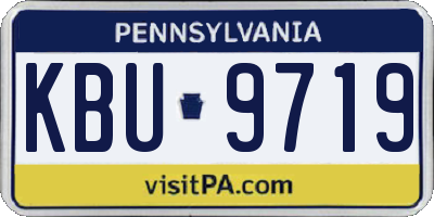 PA license plate KBU9719