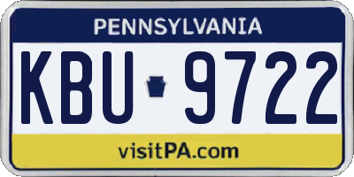 PA license plate KBU9722