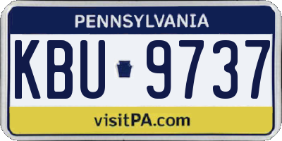 PA license plate KBU9737