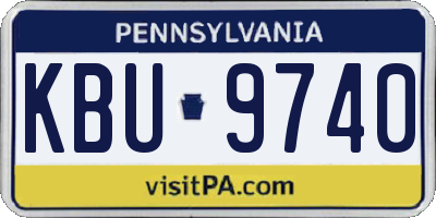 PA license plate KBU9740