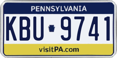 PA license plate KBU9741