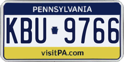 PA license plate KBU9766