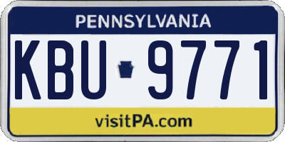 PA license plate KBU9771