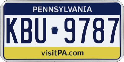 PA license plate KBU9787