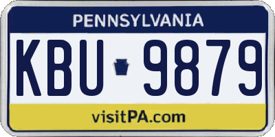 PA license plate KBU9879