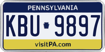 PA license plate KBU9897