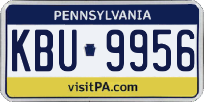 PA license plate KBU9956