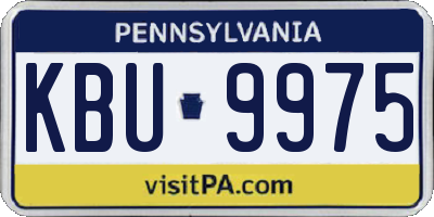 PA license plate KBU9975
